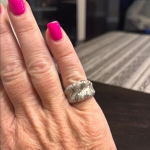 Silver Twisted Band Ring